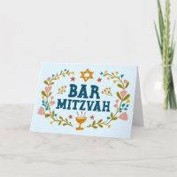 MAZEL TOV BAr MITZVAH Jewish Hand-drawn Custom 