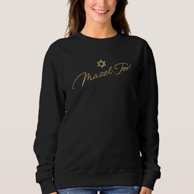 Mazel Tov Bat Bar Mitzvah Wedding Celebration Sweatshirt (Front)