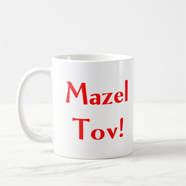 mazel tov coffee mug (Left)