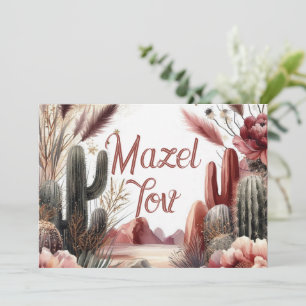 Mazel Tov Congratulations Card, Desert Landscape, Invitation