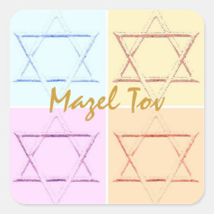 Mazel Tov/Good Luck Square Sticker