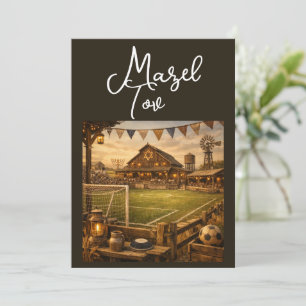 Mazel Tov Greeting Card, Jewish Football Stadium, Card