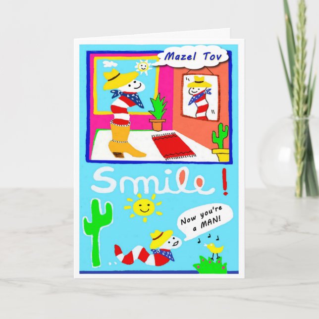 Mazel Tov on your Bar Mitzvah card (Front)