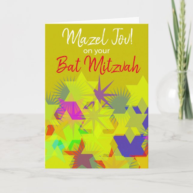 Mazel Tov on your Bat Mitzvah Card (Front)