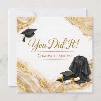 Mazel Tov on Your Graduation Card | Marble Gold