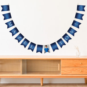 Mazel Tov Star of David Bat or Bar Mitzvah Party Bunting