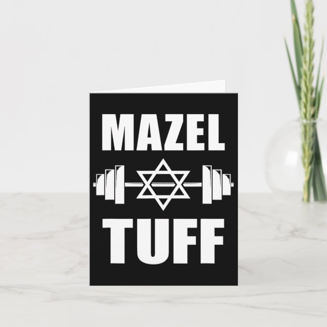 Mazel Tuff Funny Jewish Workout  Card (Front)