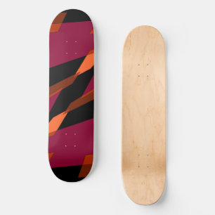 Mazipoodles Abstraction Perspective Black Magenta  Skateboard
