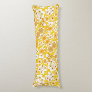 Mazipoodles Botanical Garden - Butterscotch Yellow Body Cushion