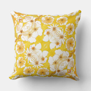 Mazipoodles Botanical Garden - Butterscotch Yellow Cushion