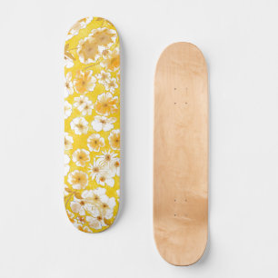 Mazipoodles Botanical Garden - Butterscotch Yellow Skateboard