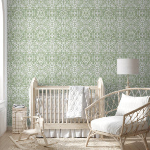 Mazipoodles Botanical Garden - Dusty Mint Green Wallpaper