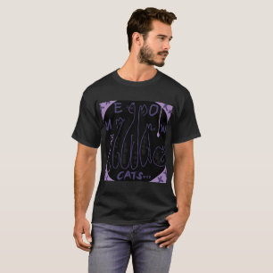 Mazipoodles Cute Cats - Black Lavender T-Shirt