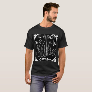 Mazipoodles Cute Cats - Black White T-Shirt