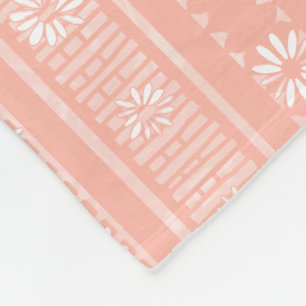 MAZIPOODLES Floral Striped Ribbed Knitting 202 Fleece Blanket