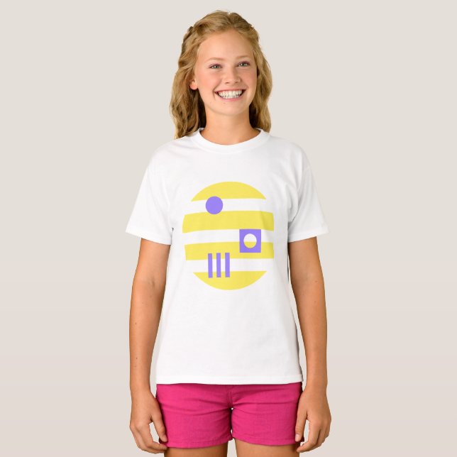 Mazipoodles In The Moonlight Yellow Lilac T-Shirt (Front Full)