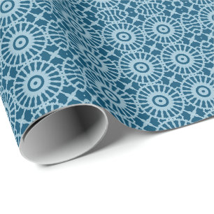Mazipoodles Kaleidoscope S - Duck Egg Dark Teal Wrapping Paper