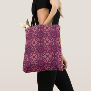 Mazipoodles Kaleidoscope S - Magenta Dusty Pink Tote Bag