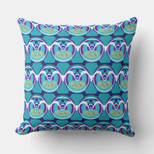 Mazipoodles M Initial Circle Logo Pattern Cushion