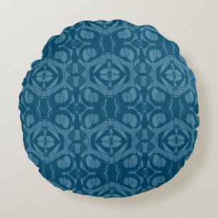 Mazipoodles Neuro Art Dark Teal Round Cushion