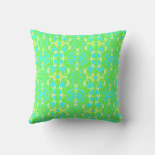 Mazipoodles Neuro Art Green Blue Gradient Cushion