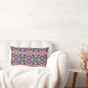 Mazipoodles Neuro Art - Pink Green Purple Lumbar Cushion