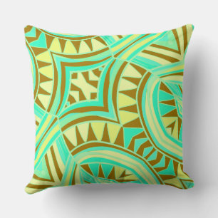 Mazipoodles New Fish Head Leaves Jazz Funk Green Cushion
