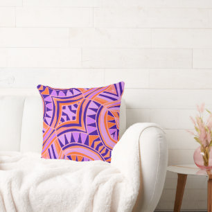 Mazipoodles New Fish Head Leaves Jazz Funk Orange  Cushion