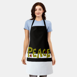 MAZIPOODLES Peace Olive Green 1 Apron