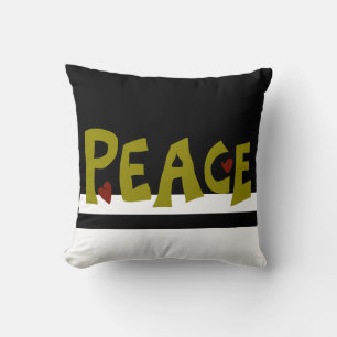MAZIPOODLES Peace Olive Green Cushion