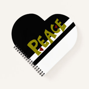 MAZIPOODLES Peace Olive Green Notebook