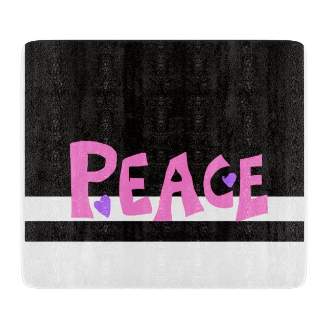 MAZIPOODLES Peace Pink Cutting Board (Front)
