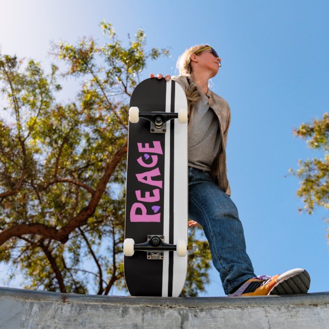 MAZIPOODLES Peace Pink Skateboard (Outdoor 1)