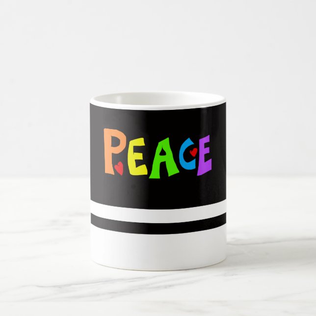 MAZIPOODLES Peace Rainbow 2 Coffee Mug (Center)