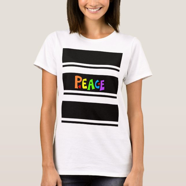 MAZIPOODLES Peace Rainbow 2 T-Shirt (Front)