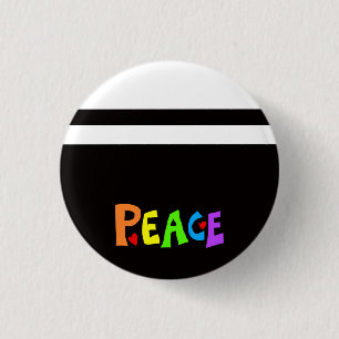 MAZIPOODLES Peace Rainbow 3 Cm Round Badge