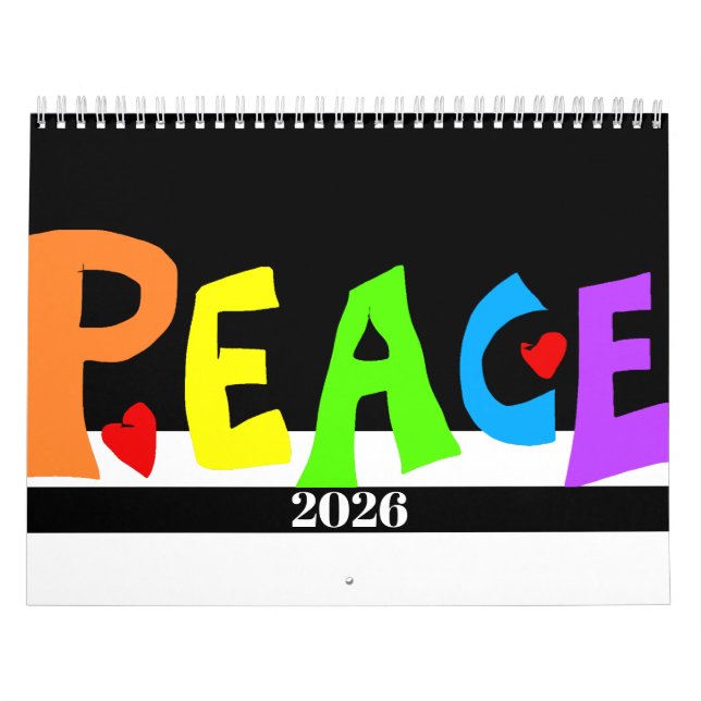 MAZIPOODLES Peace Rainbow Calendar (Cover)