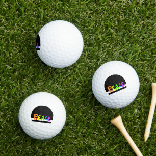 MAZIPOODLES Peace Rainbow Golf Balls