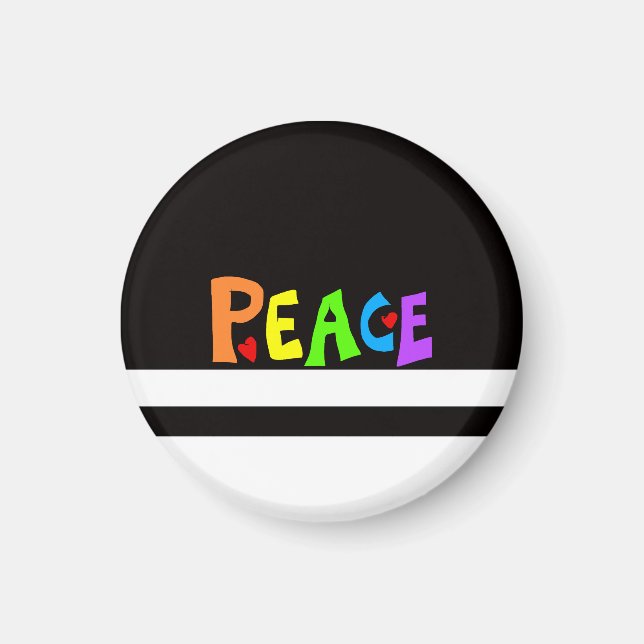 MAZIPOODLES Peace Rainbow Magnet (Front)