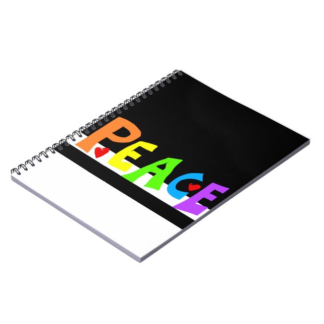 MAZIPOODLES Peace Rainbow Notebook (Left Side)