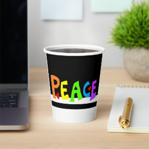 MAZIPOODLES Peace Rainbow Paper Cups