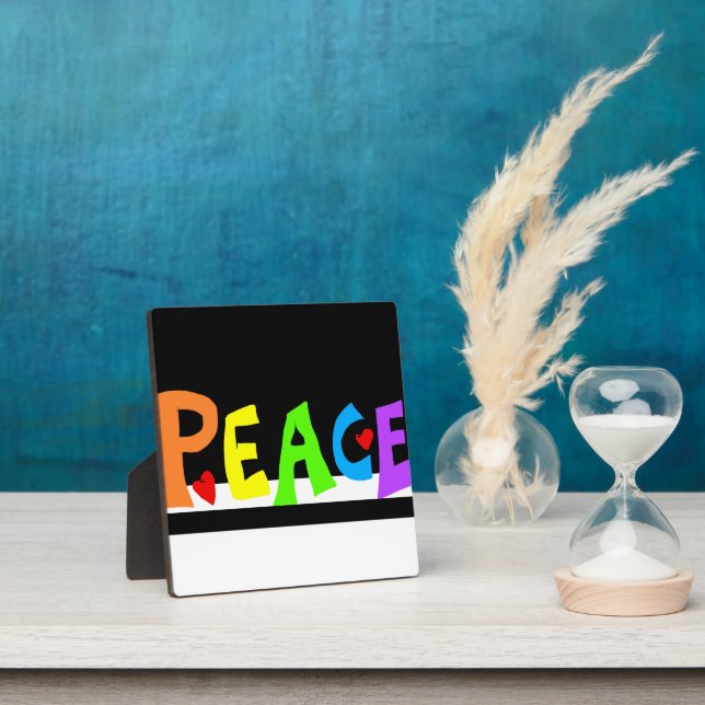MAZIPOODLES Peace Rainbow Plaque (Insitu)