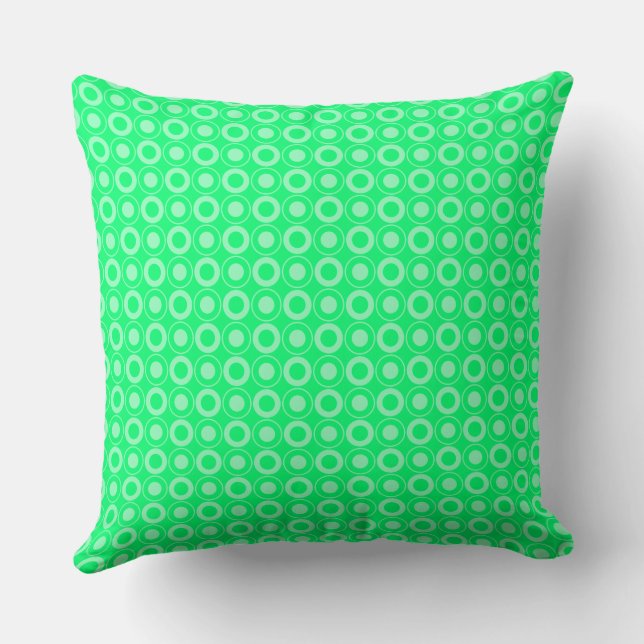Mazipoodles Polka Dot Doughnuts - Green Cushion (Back)
