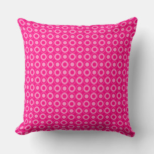 Mazipoodles Polka Dot Doughnuts - Hot Pink Cushion