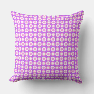 Mazipoodles Polka Dot Doughnuts - Purple Pink Cushion