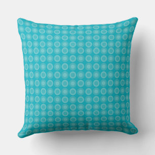 Mazipoodles Polka Dot Doughnuts - Teal Cushion