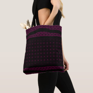 Mazipoodles Squares And Studs - Deep Magenta Tote Bag