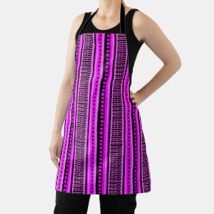 MAZIPOODLES Striped Ribbed Knitting Pattern 001 B  Apron