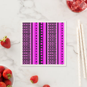 MAZIPOODLES Striped Ribbed Knitting Pattern 001 B Napkin