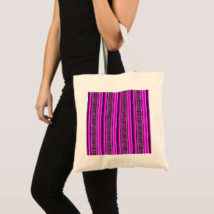 MAZIPOODLES Striped Ribbed Knitting Pattern 001 B Tote Bag
